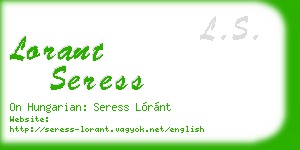 lorant seress business card